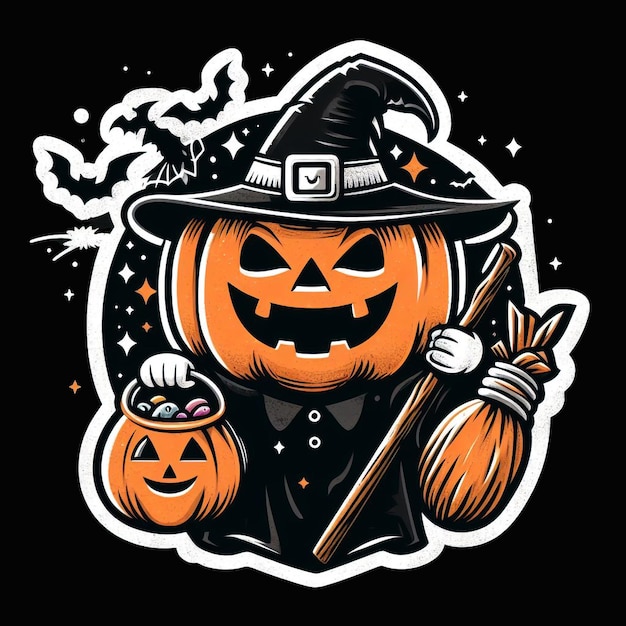 PSD halloween-t-shirt-aufkleber