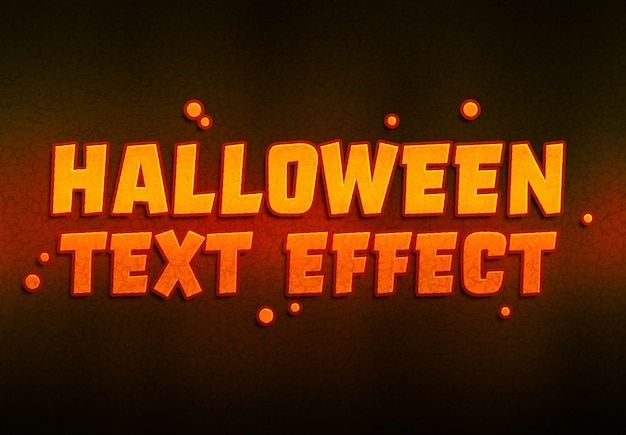 PSD halloween-text-effekt-modell