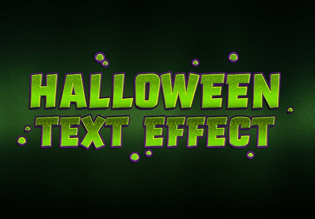 PSD halloween-text-effekt-modell