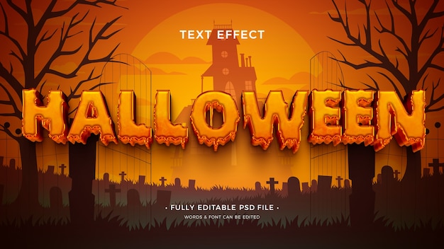 PSD halloween-texteffekt