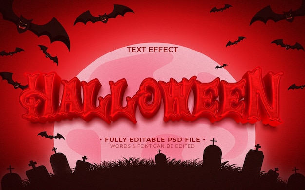 PSD halloween-texteffekt