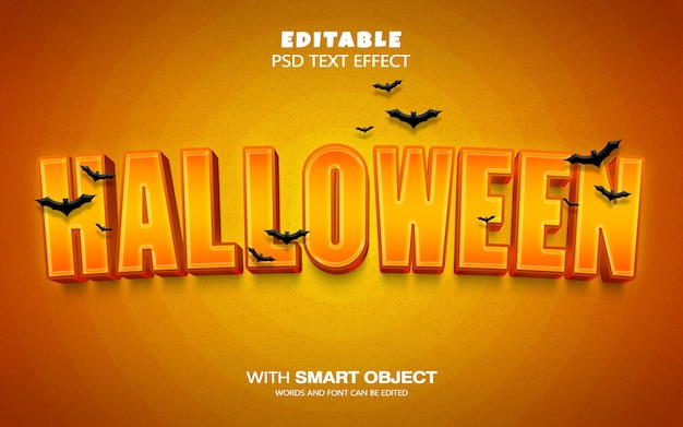 PSD halloween-texteffekt