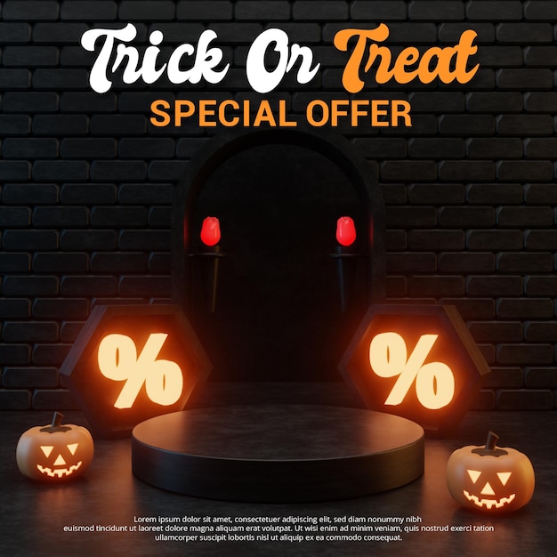 Halloween-themen-werbeaktions-podium-design