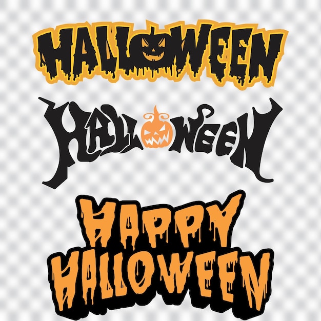 PSD halloween-typographie