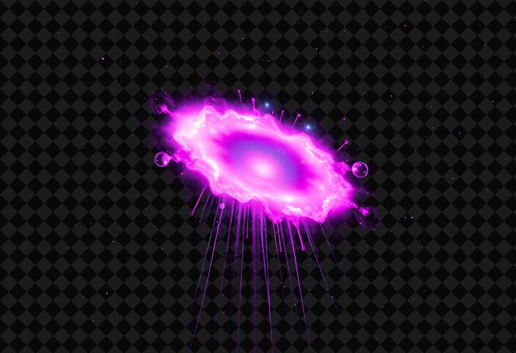 PSD halo galáctico infall streaming con vibrante rosado y azul con una infalsación a gran escala de gas ont