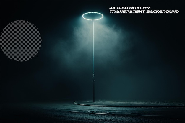 Le Halo Radiant Autour D'un Lampadaire Dans Une Nuit Calme Sur Un Fond Transparent 4