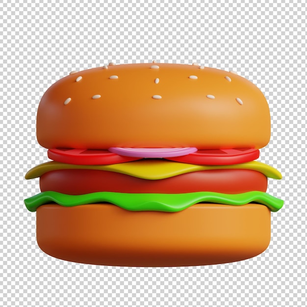 hamburger 3d illustrazione