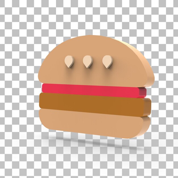 PSD hamburger 3d-symbol