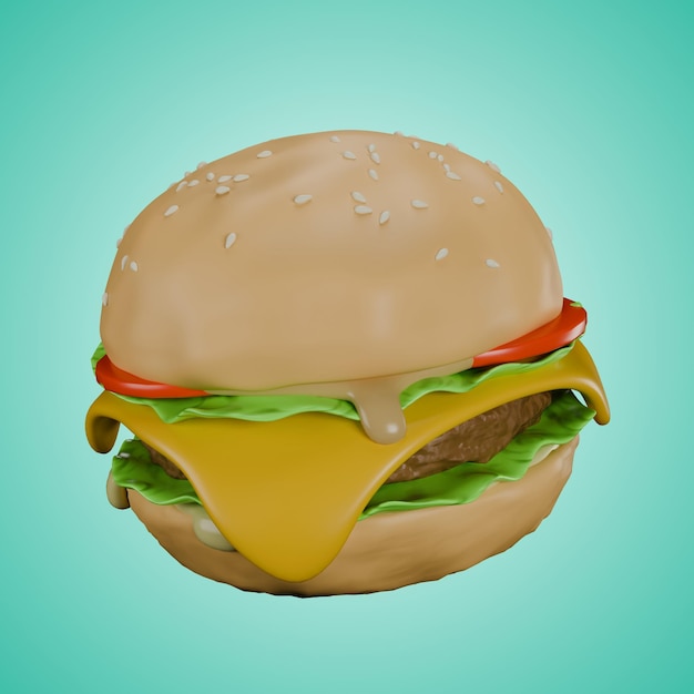 PSD le hamburger en 3d