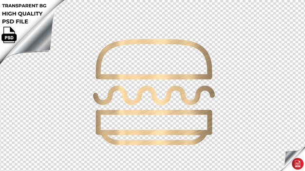 PSD hamburger design2 lichtvektor-symbol leuchtende goldfarbe texturierte psd transparent