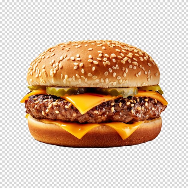 hamburger sur fond blanc