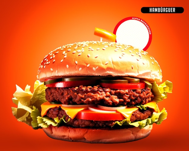 PSD le hamburger à l'orange