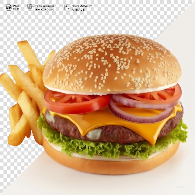 PSD un hamburger avec une photo d'un hamburger et une photo dun hamburger
