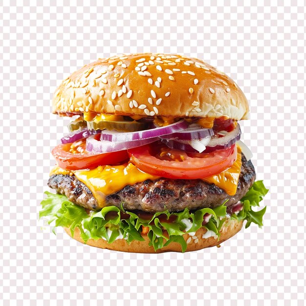 PSD hamburger veggie burger hühnchensandwich fastfood hamburger burger sandwich essen png