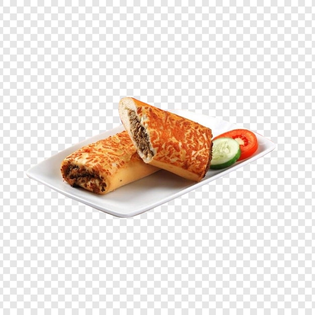 Hambúrguer de comida rápida e lanches com fundo transparente
