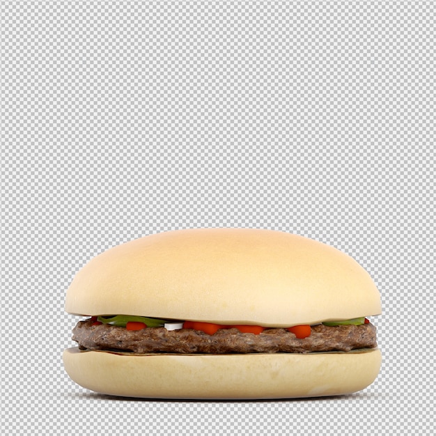 Hamburguesa 3d aislado render