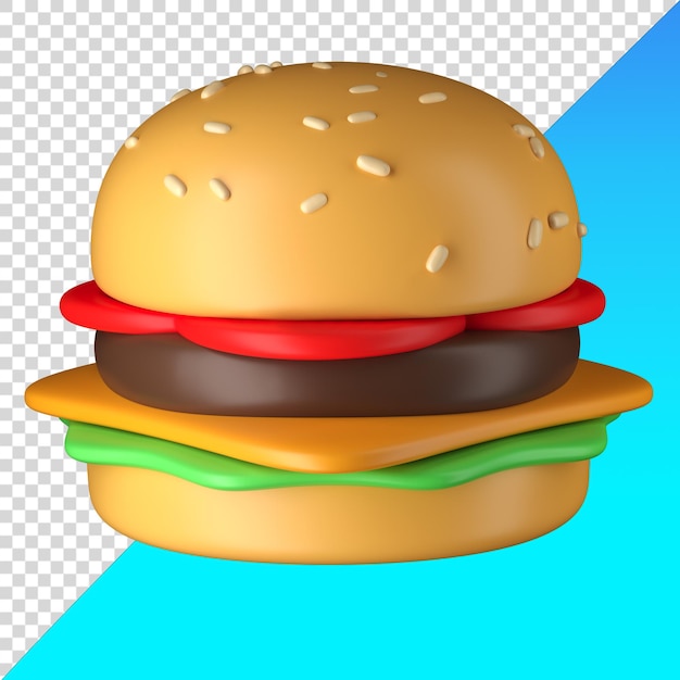 PSD hamburguesa 3d