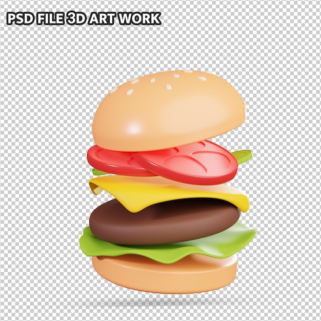 Hamburguesa 3d