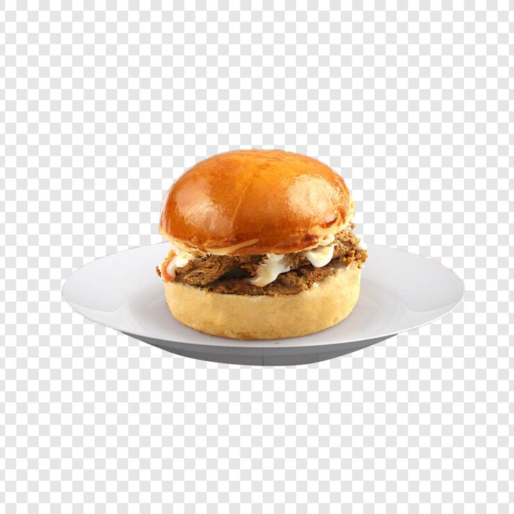 PSD hamburguesa de comida rápida y bocadillos con fondo transparente