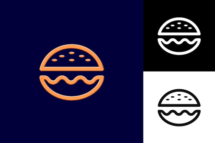 PSD una hamburguesa y una imagen de una hamburguese en un fondo azul