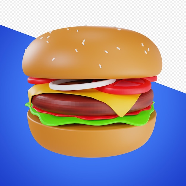 hamburguesa con queso 3d