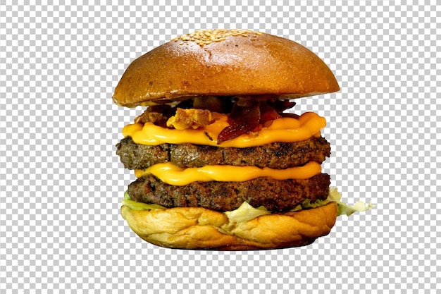 PSD hamburguesa de queso con fondo transparente psd y png