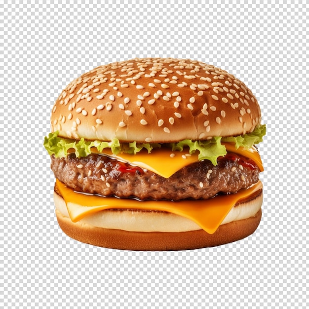 hamburguesa sobre un fondo blanco