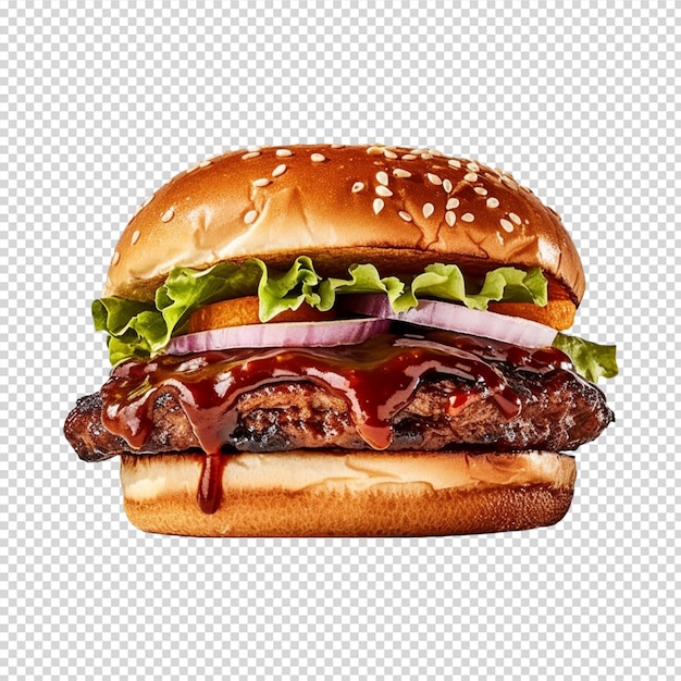 hamburguesa sobre un fondo blanco