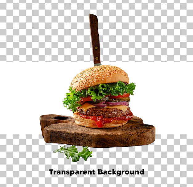 La hamburguesa.