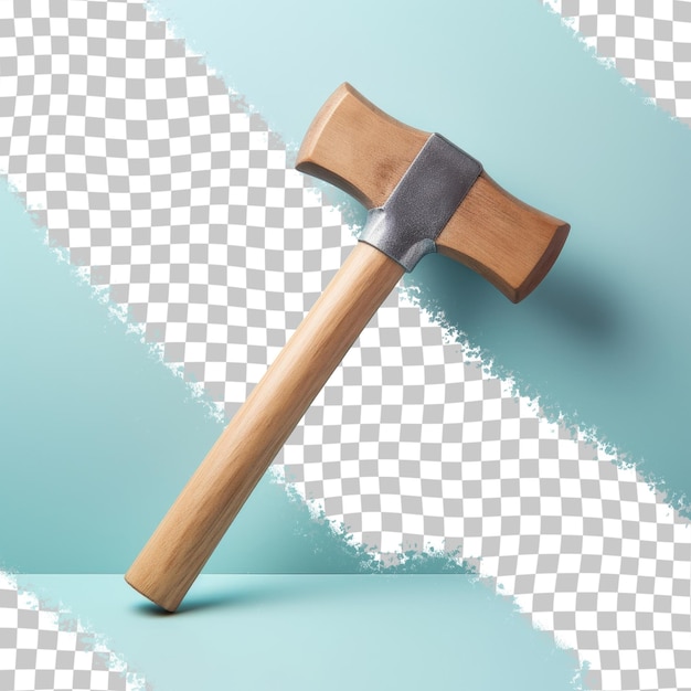 PSD hammer mit holzgriff und transparentem hintergrund