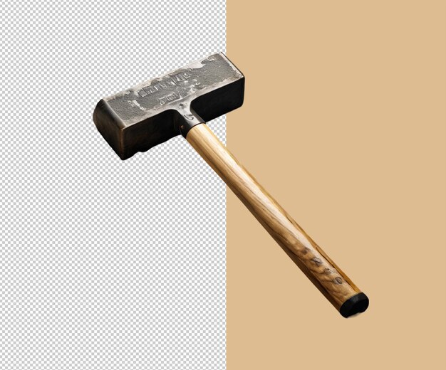 PSD hammer trans imprime el fondo y los diseños de renderización 3d y los iconos de hammer