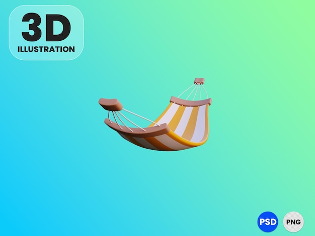 PSD hammoc 3d-illustration