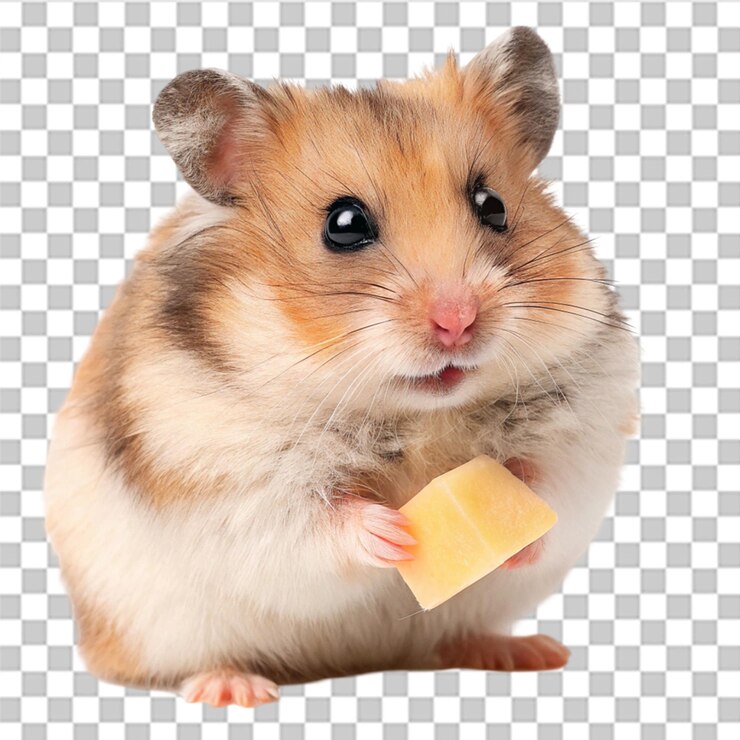 PSD hamster de desenho animado bonito isolado em fundo transparente