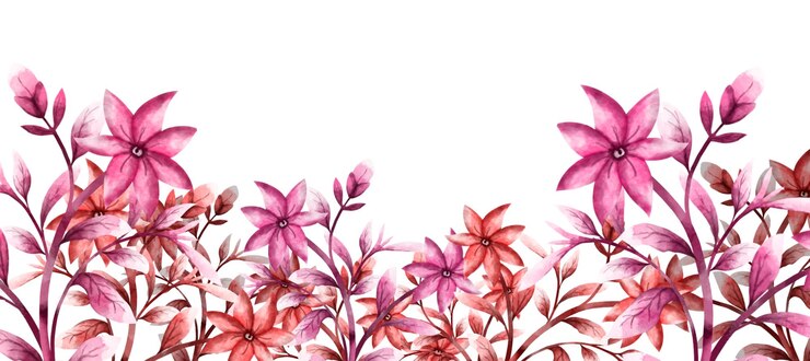 hand drawing colorful watercolor style flowers