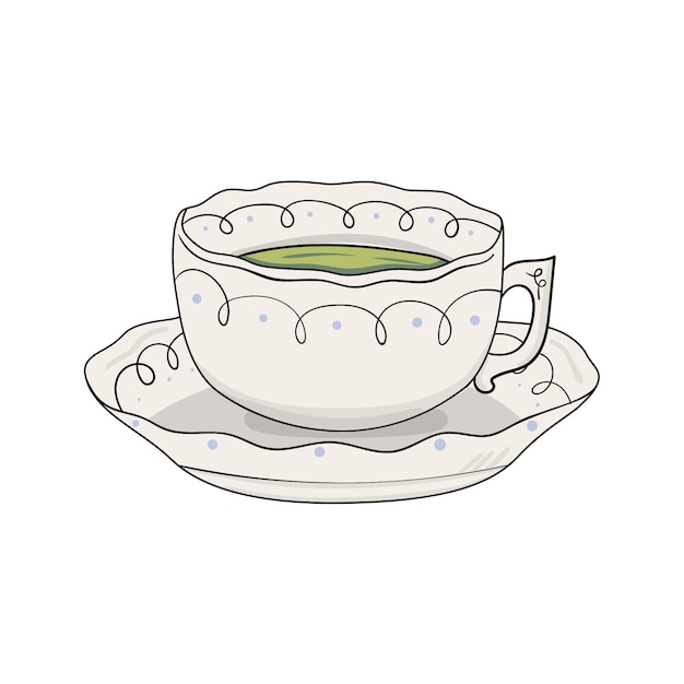 PSD hand drawn beverage isolated