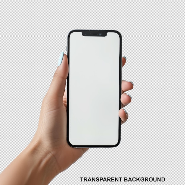 PSD hand-halten von smartphone-mockup