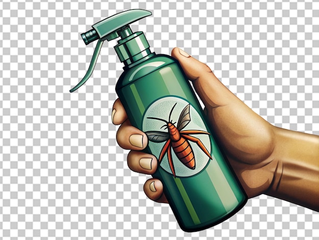 PSD hand holding mosquito spray