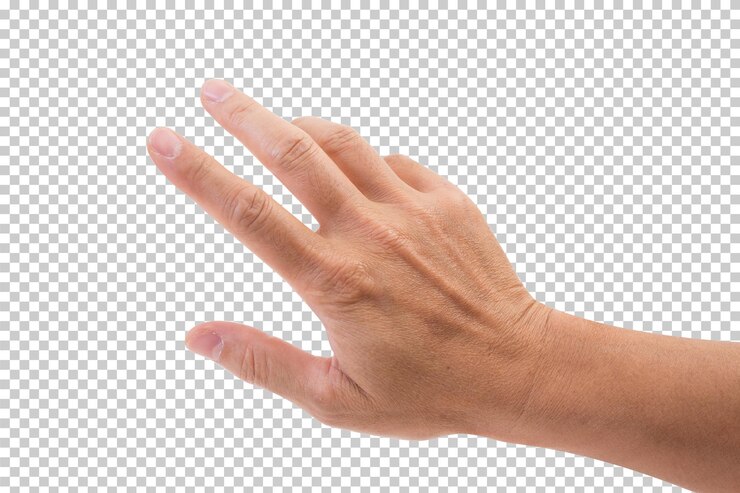 Hand isoliert