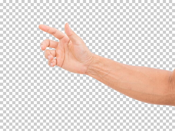 Hand isoliert