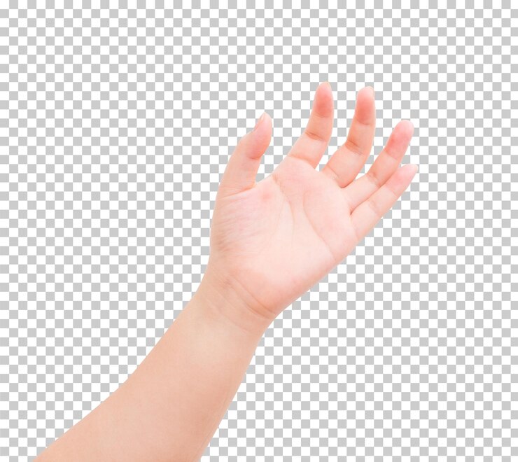 Hand isoliert