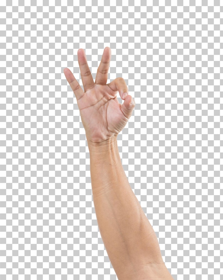 Hand isoliert