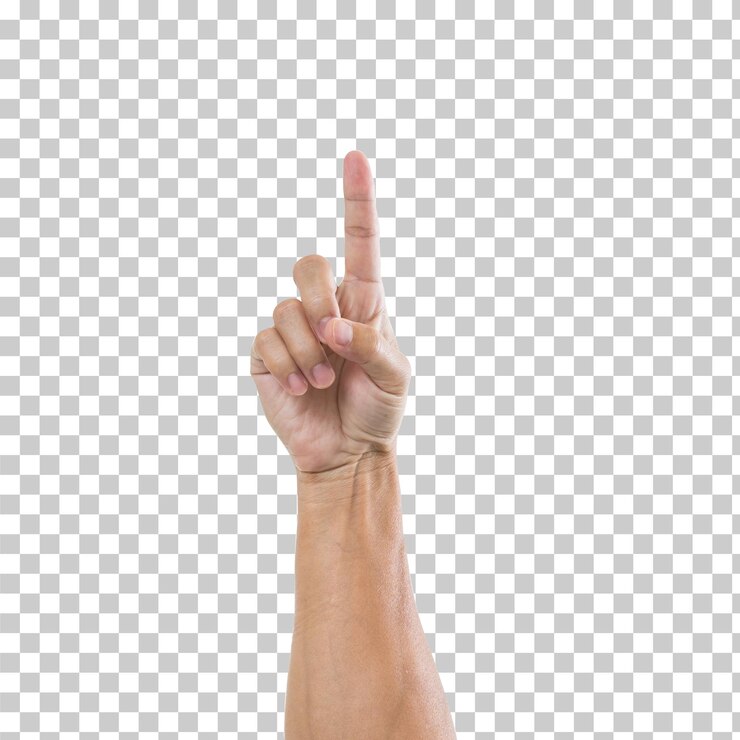 Hand isoliert