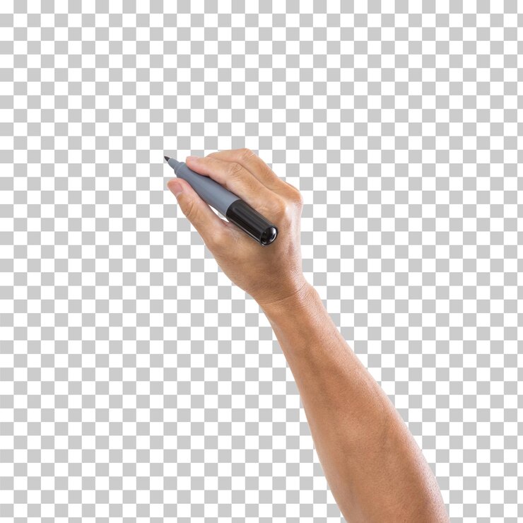 Hand mit Zauberstift isoliert