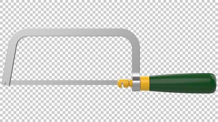 PSD hand saw isolated on transparent background 3d rendering illustration