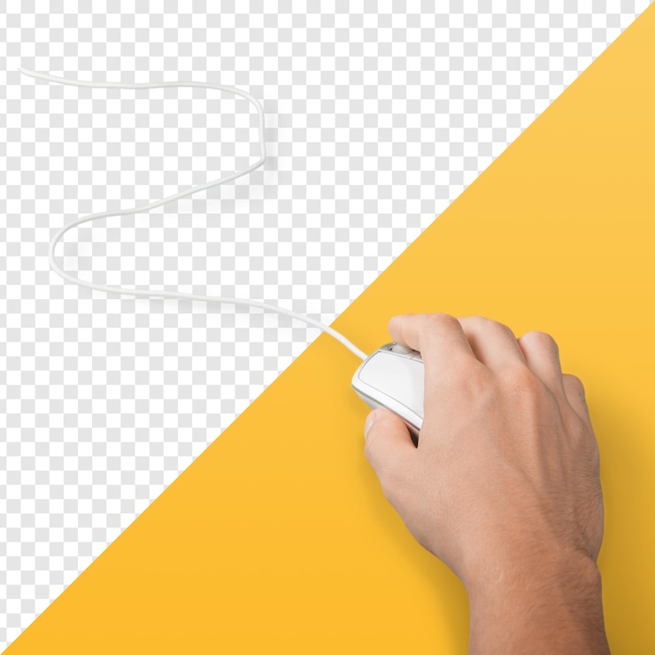 PSD hand using a mouse