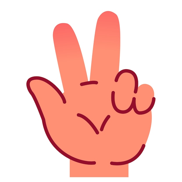 Handausdrucks-Symbol isoliert