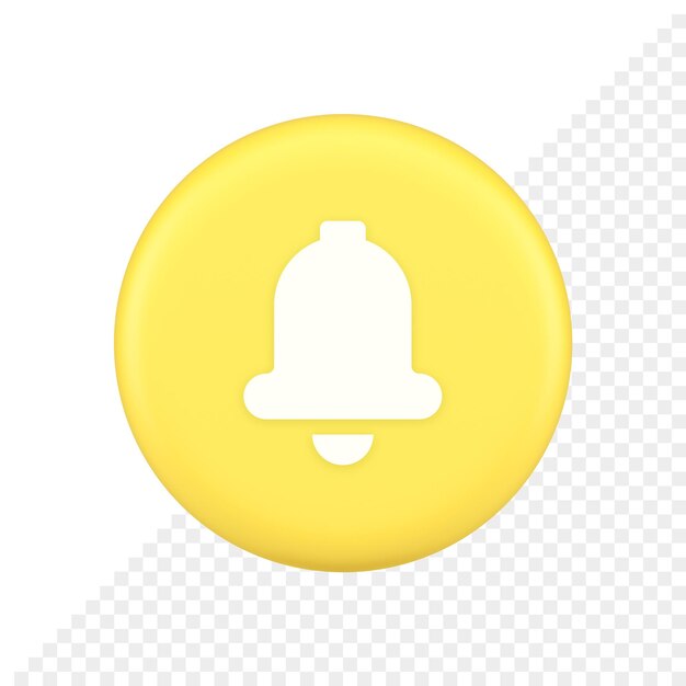 Handbell anillo botón ciberespacio sonido recordatorio servicio 3d aplicación icono