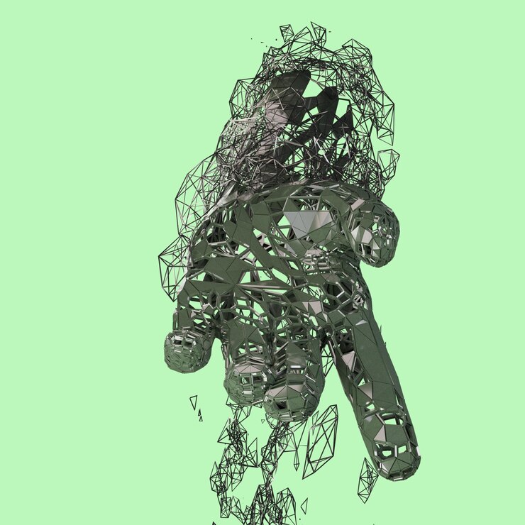 PSD handbild 3d-rendering