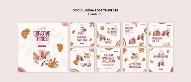 PSD handcraft social media post