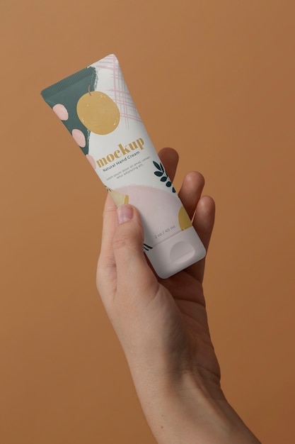 PSD handcreme mit verpackungsmodelldesign